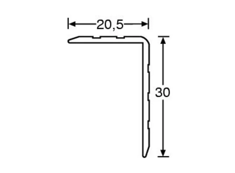 Adam Hall Hardware 6108 - Aluminium Case Angle 30 x 20.5 mm *Pris per meter 